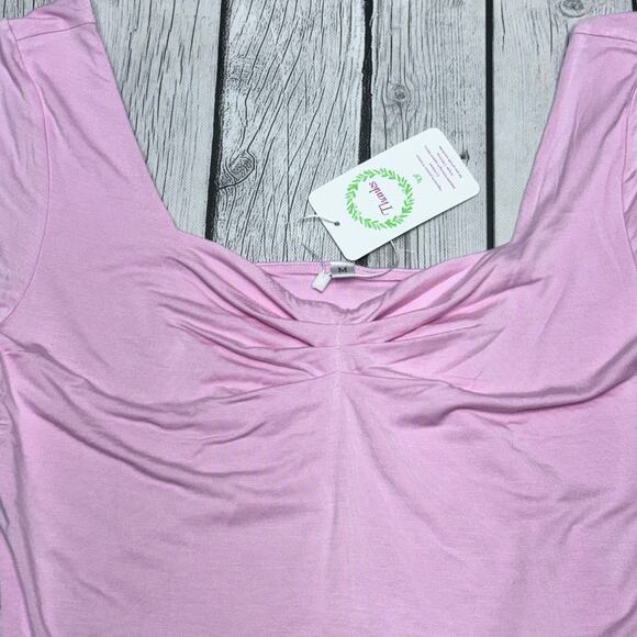 NWT Cioatin Y2K Crop Top Light Pink Size Medium - Picture 2 of 4